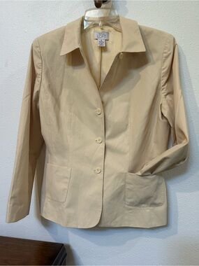 LOFT Butter Yellow Tailored Button-Front Blazer Jacket